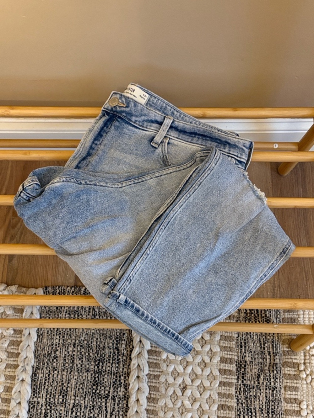 Hollister Distressed Ultra High Rise Mom Jeans